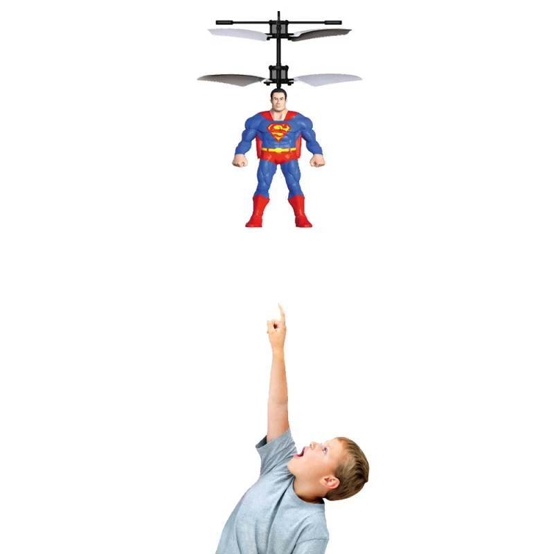 Летяща играчка COBO Flying Avengers 212325-6, Кобо герой Superman, С пистолет контрол и сензор за допир, Син/червен, 27x18см