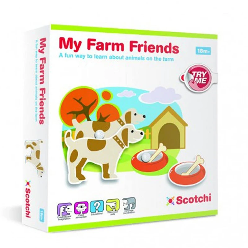 Образователна игра Chippo Scotchi My Farm Friends 259402 2-88, 18+ мес, 25cm