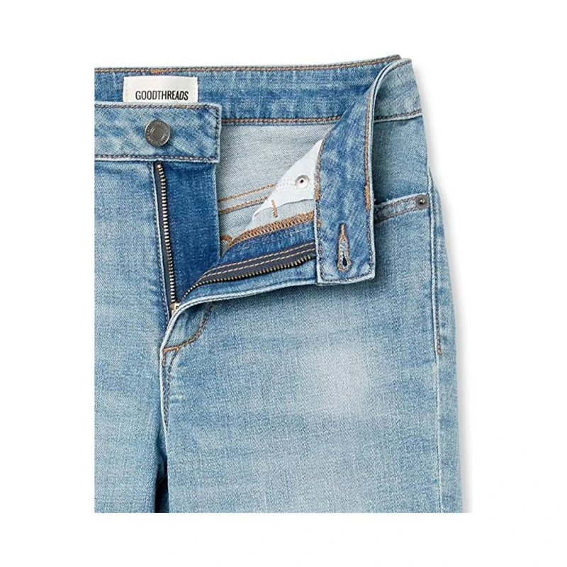 Дамски дънки Find Goodthreads 3192748-AZ14496, Slim straight, Памук, Светлосин деним, 27/XS