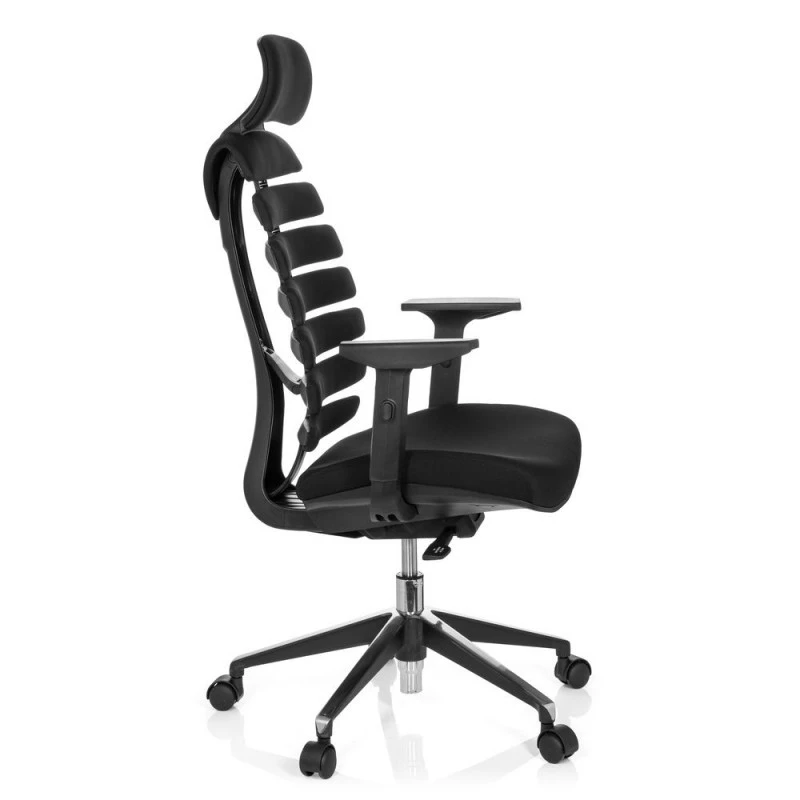 Офис стол hjh office 714540 ERGO LINE II PRO 4655884 33-66, Ергономично оформена облегалка, Регулируеми на височина подлакътници с 5 позиции, Интегрирана лумбална опора, Черен