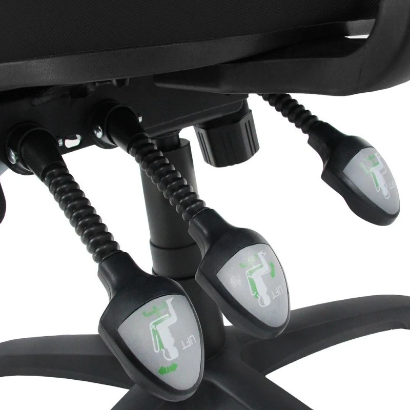 Офис стол hjh office 76006 IMPACT PRO 4667726 33-25, Иновативен синхронен механизъм, Регулируема облегалка, Ергономичен, Въртящ се, Регулируеми подлакътници, Регулируема височина, Черен