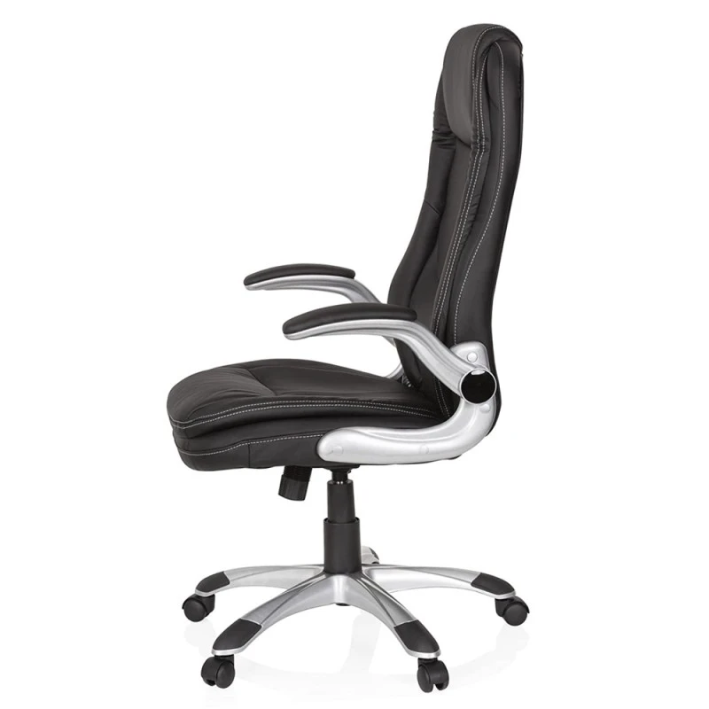 Офис стол hjh office 621975 4670566 33-64, Въртящ се, Ергономичен, Регулируеми подлакътници, Черен