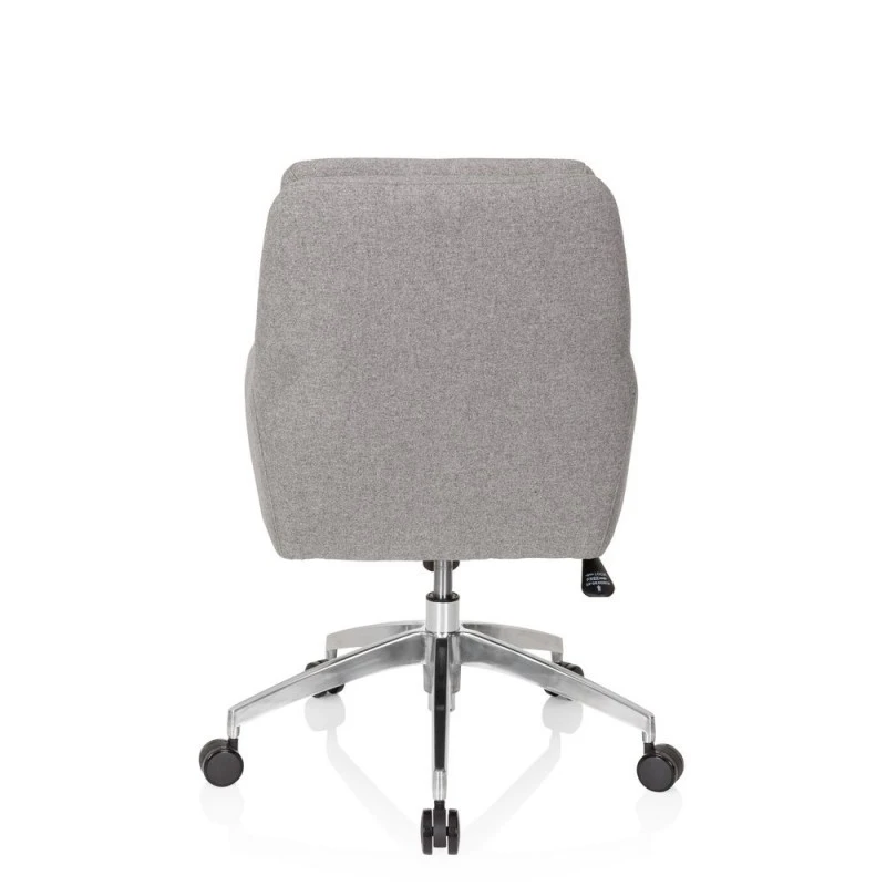 Офис стол hjh office 670947 SHAKE 350 4670757 33-61/62, Механизъм за накланяне за облягане и отпускане, Въртящ се, С подлакътници, Регулируема височина, Светлосив