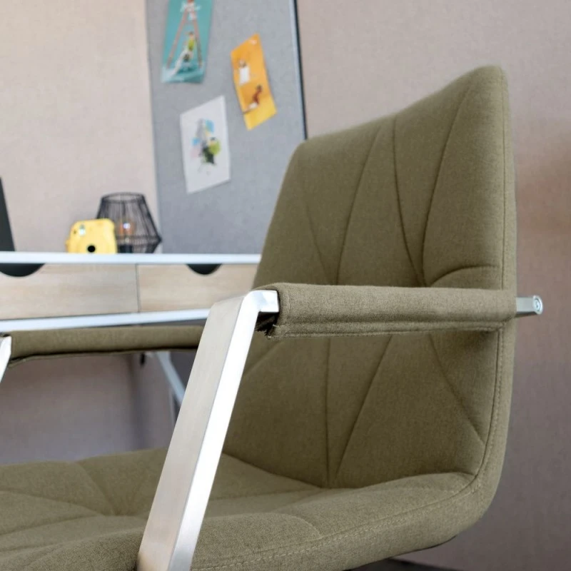 Офис стол hjh office 670986 SARANTO II 4676032 33-69, Механизъм за накланяне, Регулируема височина, Зелен