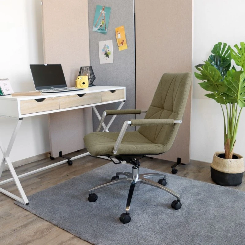 Офис стол hjh office 670986 SARANTO II 4676032 33-69, Механизъм за накланяне, Регулируема височина, Зелен