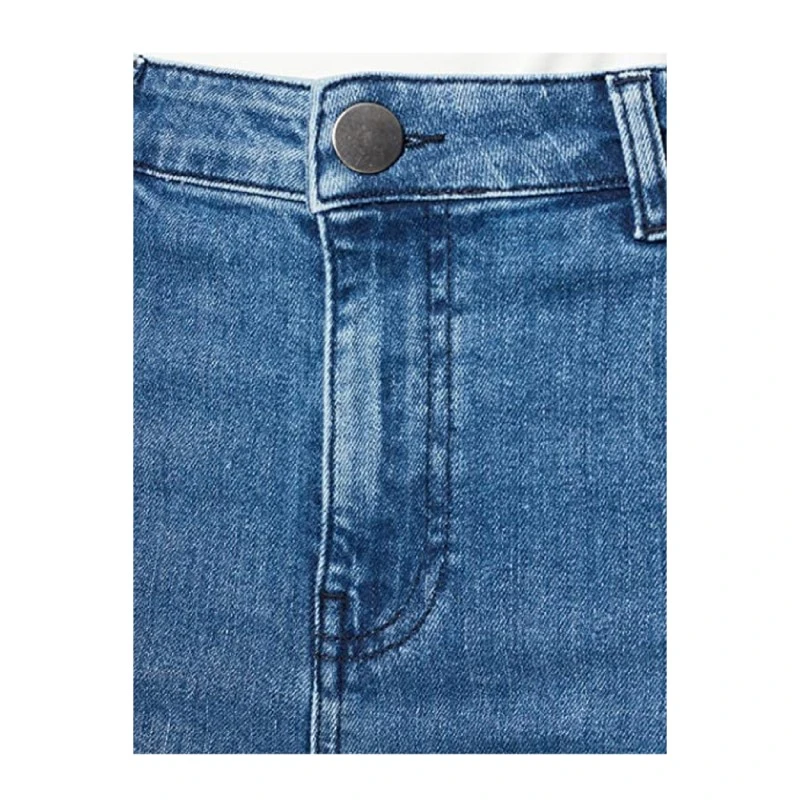 Дамски дънки Find 7170448-A15625, Skinny модел, Памук, Средно висока талия, Капси отстрани, Син, W26 L32