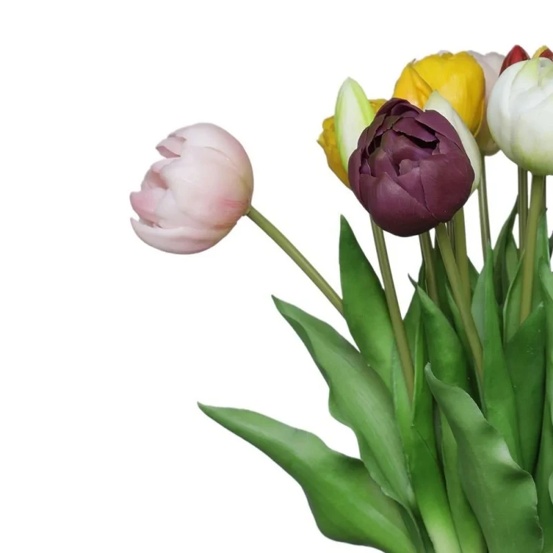 Букет изкуствени лалета Jup Belles Décorations 8892397 9236-5 Многоцветен, 40 см, 11 броя