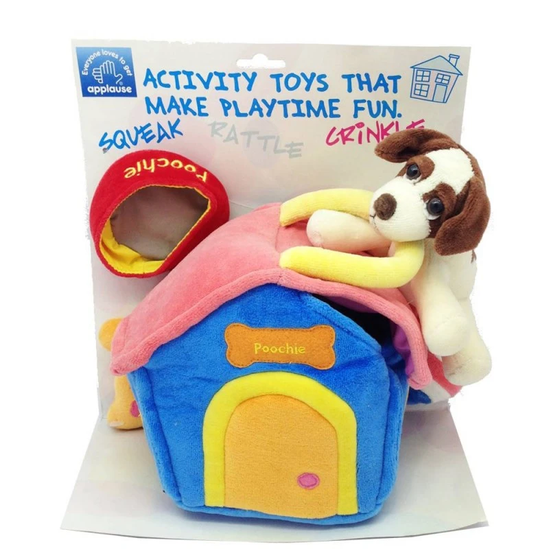 Плюшена играчка Russ Berrie DOG IN KENNEL ACTIVITY BOX