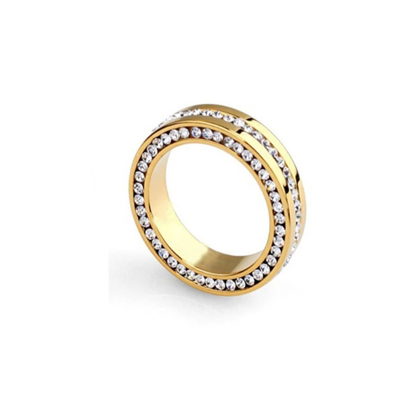 Дамски пръстен с три реда кристали Mycharms Irina 16226236, 11-26-420, Златист