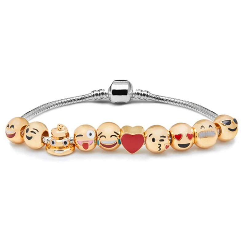 Дамска гривна с 10 емоджита The Veuer, Сребриста, *16736215 11-26-613