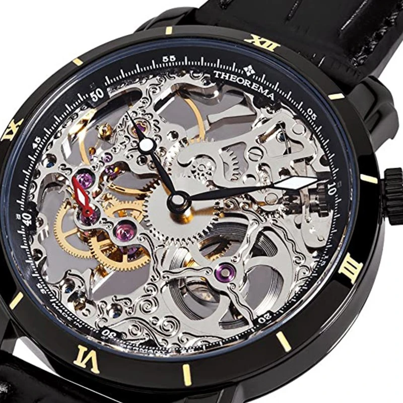 Мъжки часовник Theorema Rio GM-107-4 CHSV-TH, Естествена кожа, Черен