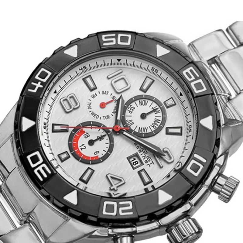 Мъжки часовник August Steiner AS8130SSW CHSV-AS-8130SSW, Сребрист