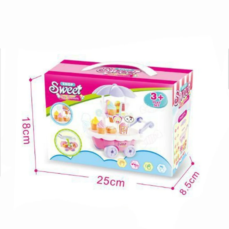 Детски Комплект Chippo Щанд на колела Сладолед 602958, 25см, Розов