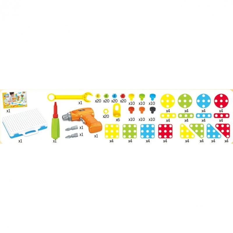 Сглобяемa игрa Chippo Креативна станция Mозайка с Обемен ефект 4 в 1, 237части, 46см