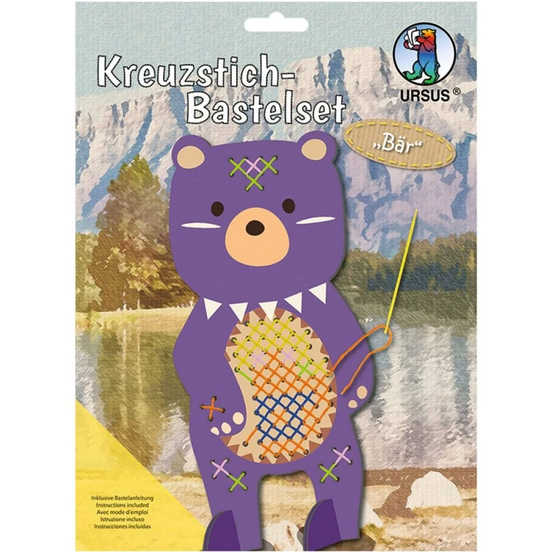 Творчески комплект Ursus Bear 228547 2-7, Бродиране на фигура, кръстат бод, Мечка