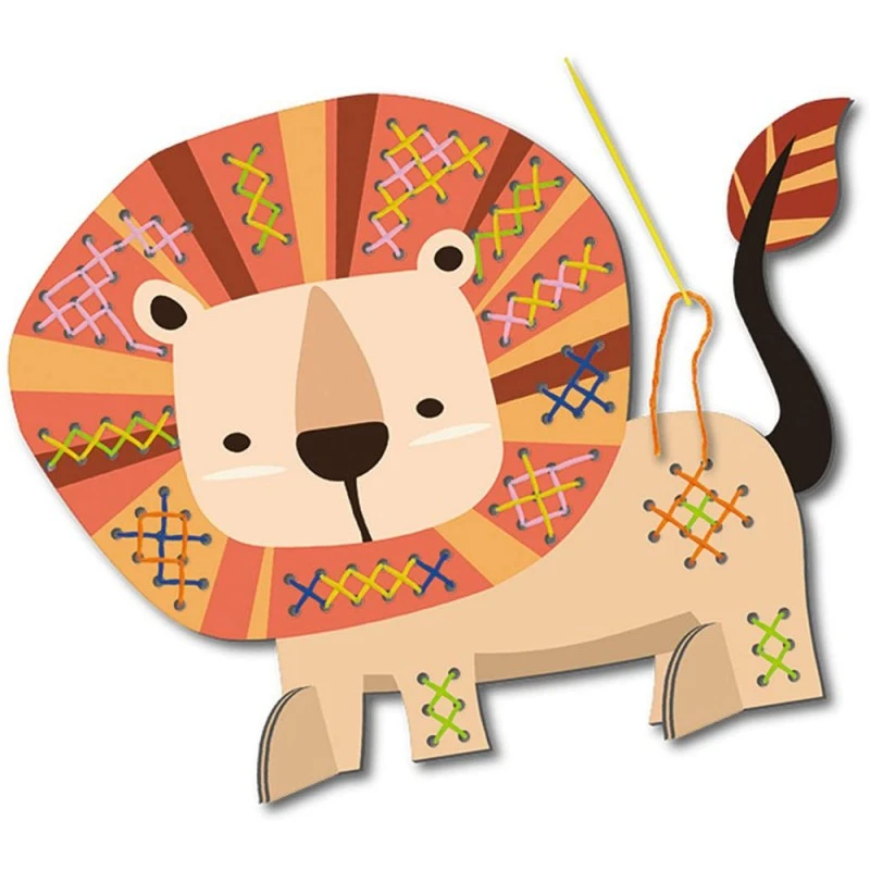 Творчески комплект Ursus Lion 228554 2-7, Бродиране на фигура, кръстат бод, Лъв
