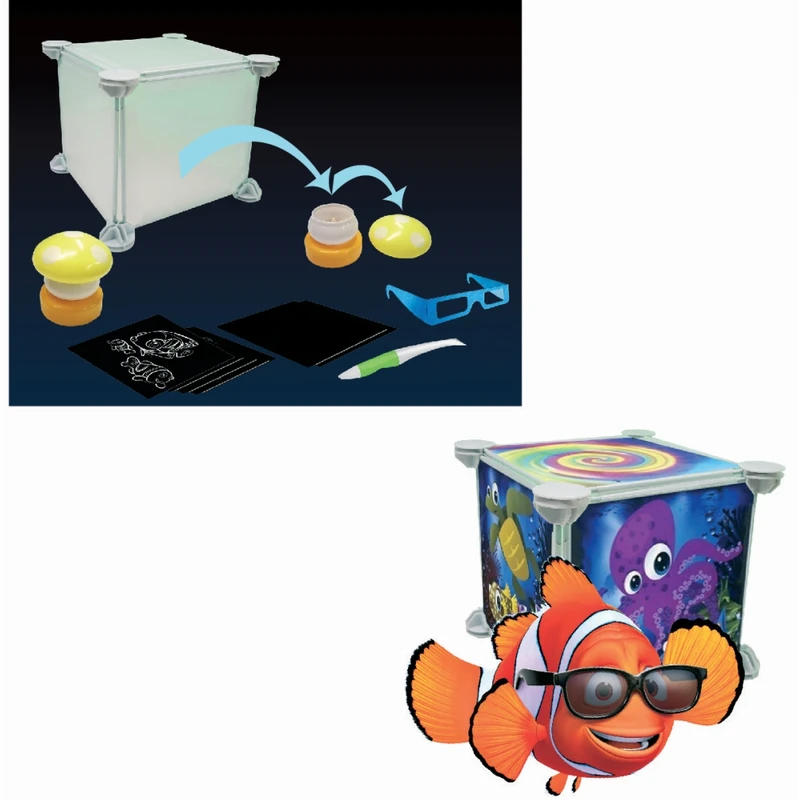 Светещ куб 3D Magic Lumi Lite с 3D ефект, 37300, за момиче