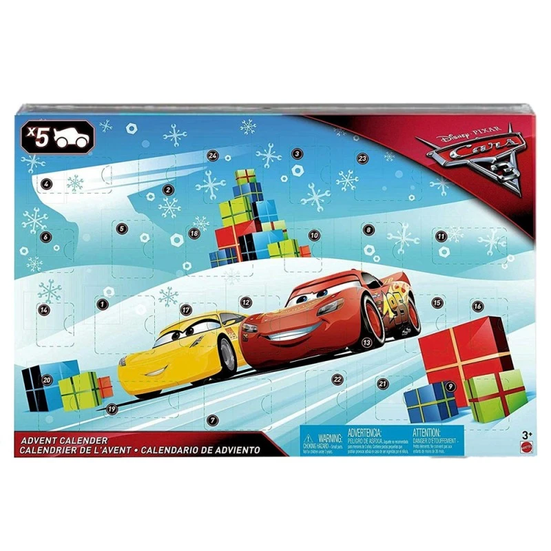 Игрален комплект с 24 изненади Disney Cars3, Включени 24 подаръка за всеки ден, 515176