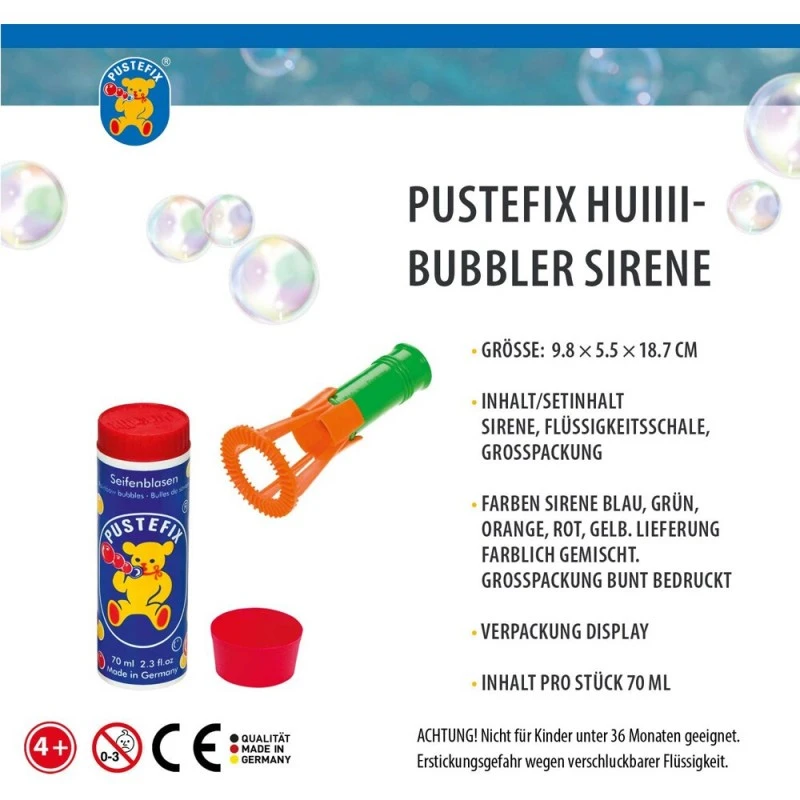Комплект за сапунени балони Chippo Pustefix 694701 1-46/2-74, 70мл, Произведено в Германия