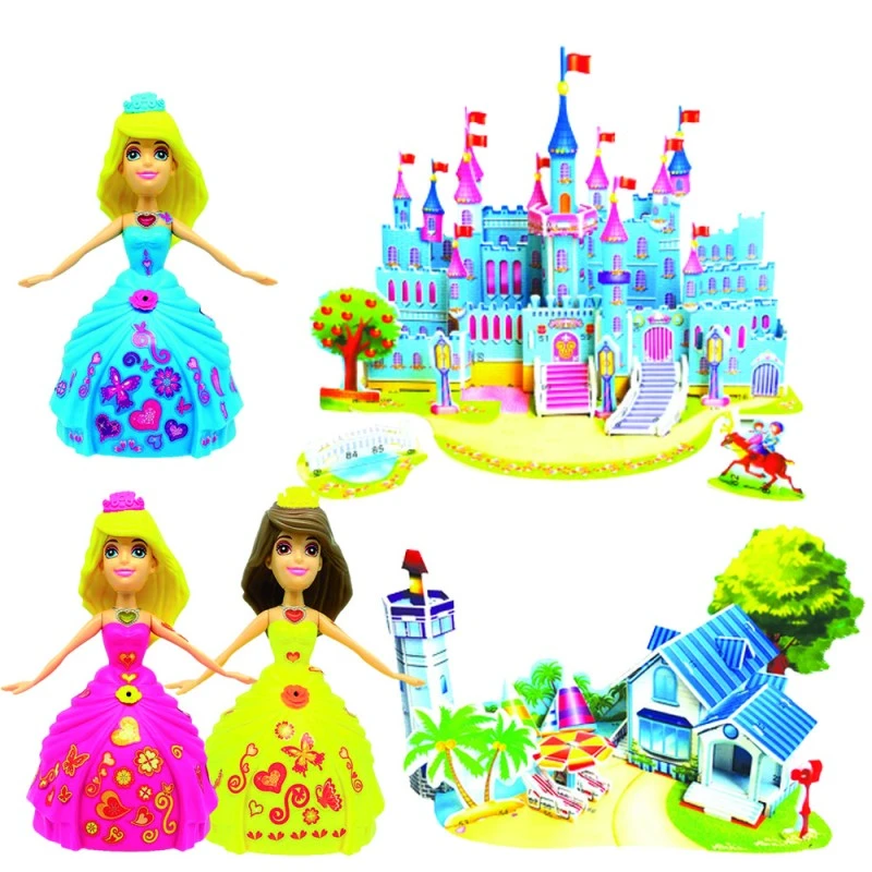 Кукли Chippo Интерактивна танцуваща принцеса Кейти и вълшебния 3Д замък 805489-3, Синя принцеса