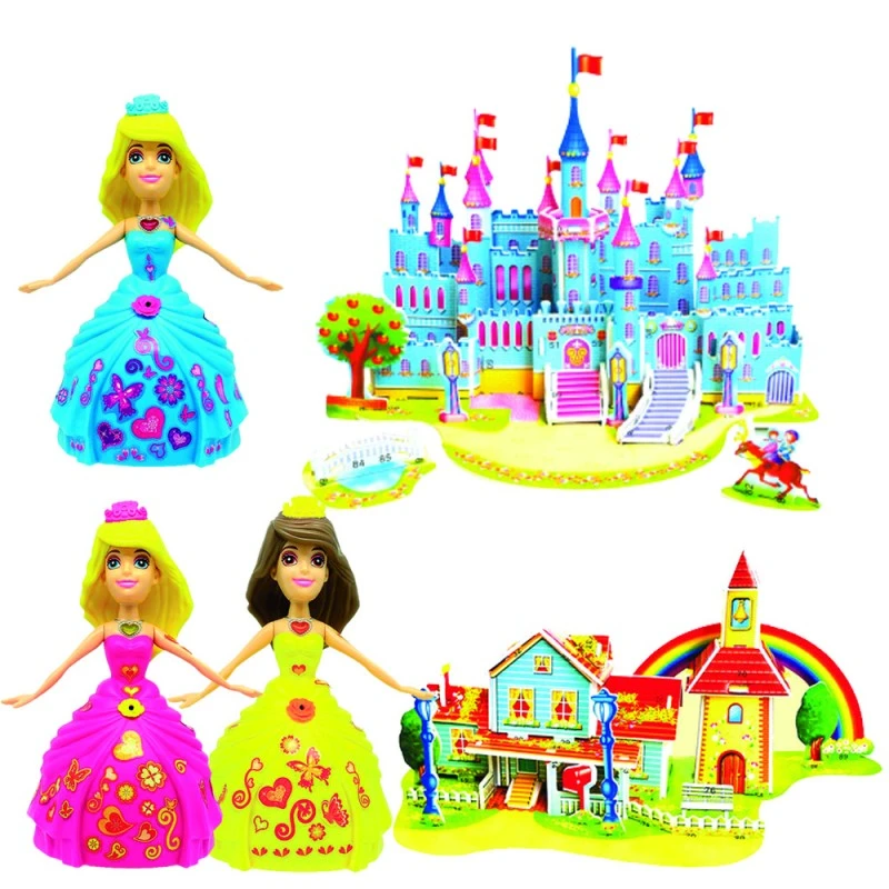 Кукли Chippo Интерактивна танцуваща принцеса Кейти и вълшебния 3Д замък 805489-3, Синя принцеса