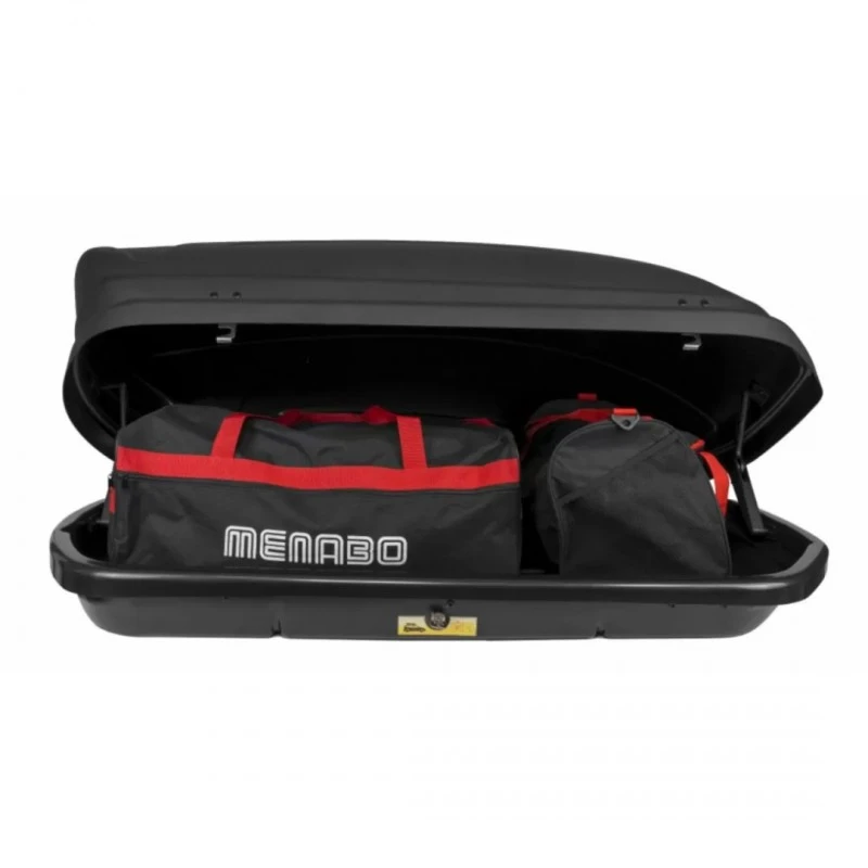 Автобокс Menabo Mania, Размери 165x79x37cm, Едностранно отваряне, 400 литра, бял