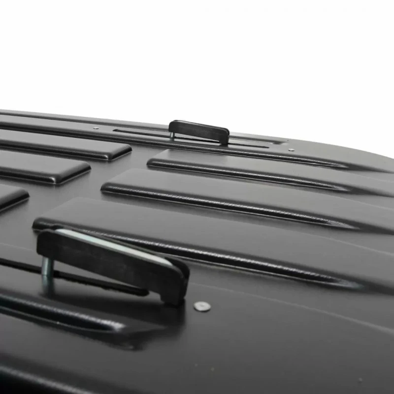 Автобокс Junior Altro 200x90x41cm с 70 mm крепежи, с двустранно отваряне с ключ, 500 литра - черен