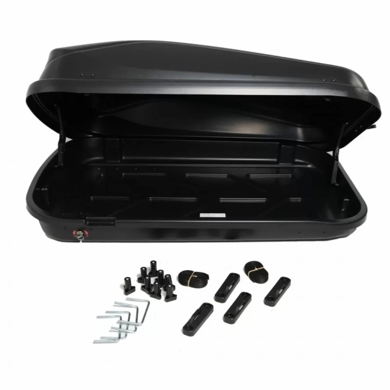 Автобокс Junior Easy 132x78x36cm с 85 mm крепежи, с ключ, 320 литра - черен