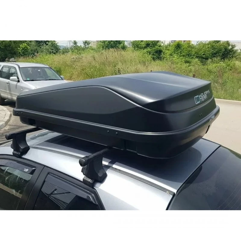 Автобокс Junior Easy 132x78x36cm с 85 mm крепежи, с ключ, 320 литра - черен