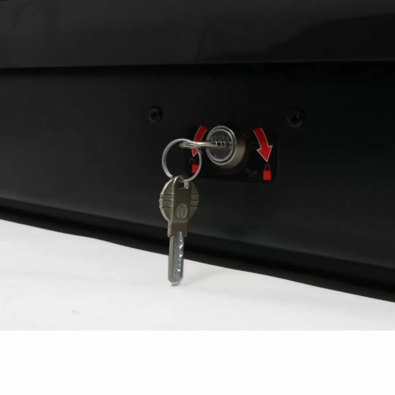 Автобокс Junior Easy 180x78x40cm с 85 mm крепежи, с ключ, 430 литра - черен