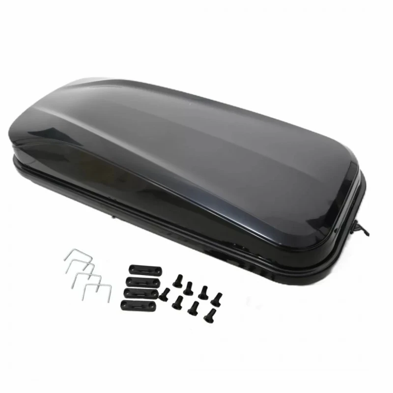 Автобокс Junior Easy 180x78x40cm с 85 mm крепежи, с ключ, 430 литра - черен гланц