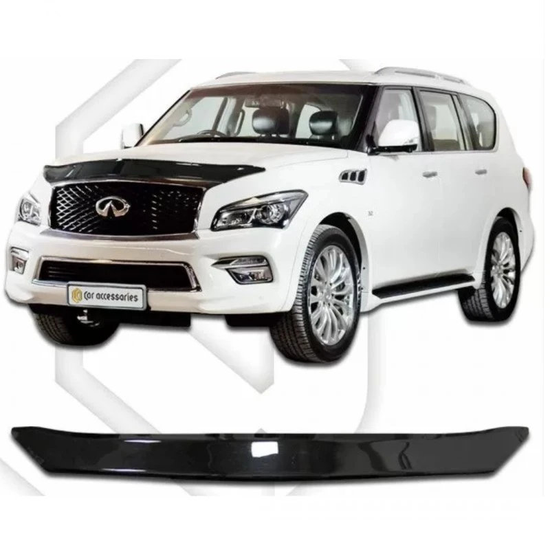 Дефлектор за автомобил CA-Plast, За Infiniti QX80 (2014–2017), Черен