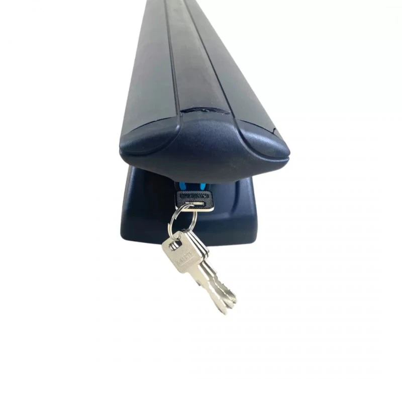 Греди напречни за багажник за кола - за вградени покривни релси без отвор - 120см, с ключ, черен профил 8см