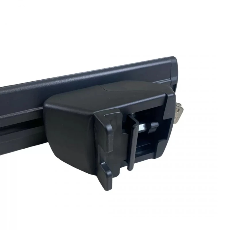 Греди напречни за багажник за кола - за вградени покривни релси без отвор - 120см, с ключ, черен профил 8см