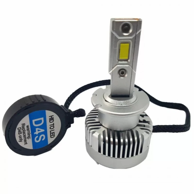 Комплект диодни крушки за автомобил, LED, Система D4S за подмяна на фабричен ксенон, 20 000 Лумена 45W, CAN bus, 6000K, 300% повече светлина, 2 броя