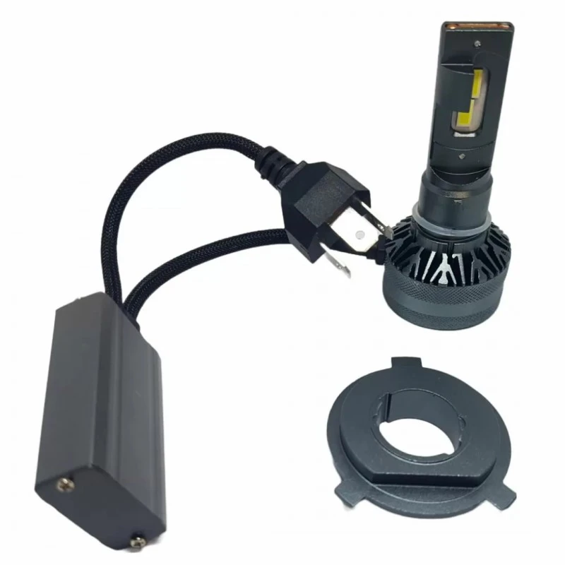 Комплект диодни крушки за автомобил, LED, Система H4, 20 000 Лумена 55W, CAN bus, 6000K, 300% повече светлина, 2 броя