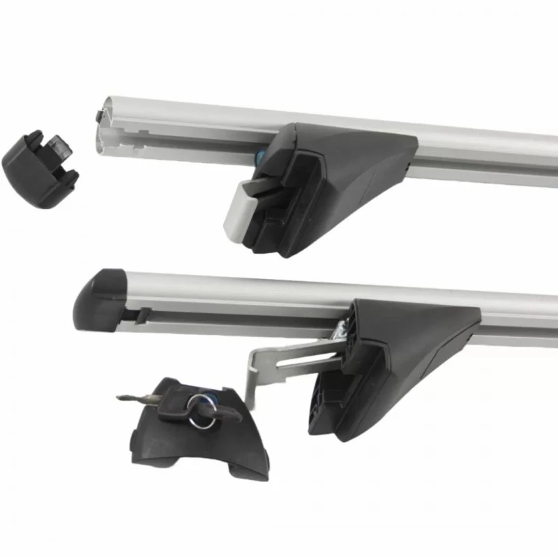 Греди напречни за багажник за кола - за вградени покривни релси без отвор - 135см, с ключ