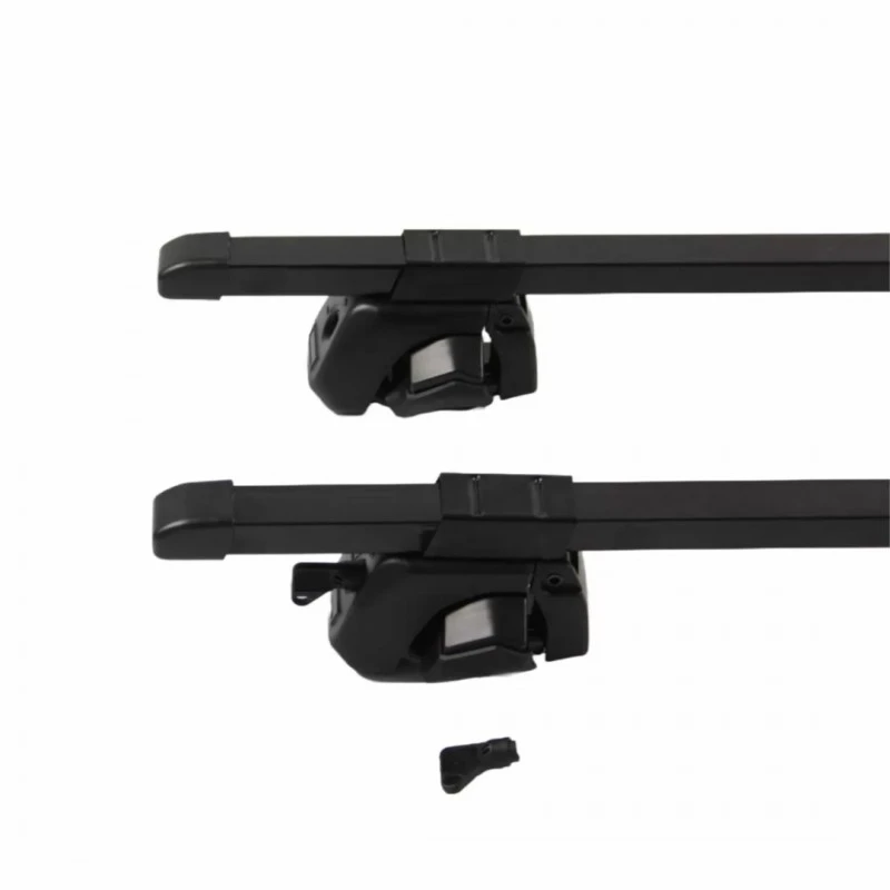 Напречни греди за багажник - за фабрични надлъжни релси с отвор - 120cm с ключ - метални