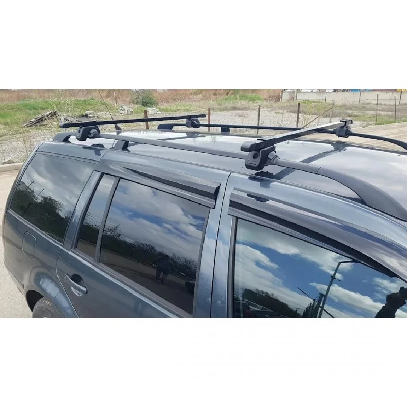 Напречни греди за багажник - за фабрични надлъжни релси с отвор - 120cm с ключ - метални