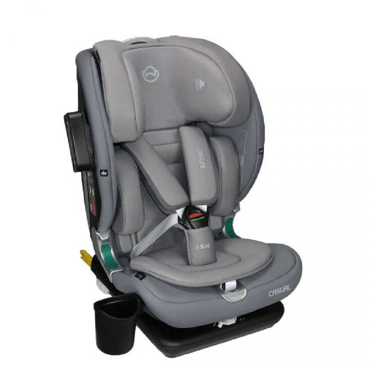 Столче за кола i-size Casual Goldfix Plus, Isofix, 76 - 150 см, 9 - 36 кг, Антрацитно сиво