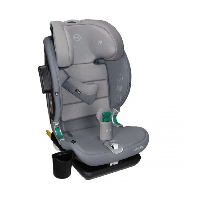 Столче за кола i-size Casual Goldfix Plus, Isofix, 76 - 150 см, 9 - 36 кг, Антрацитно сиво