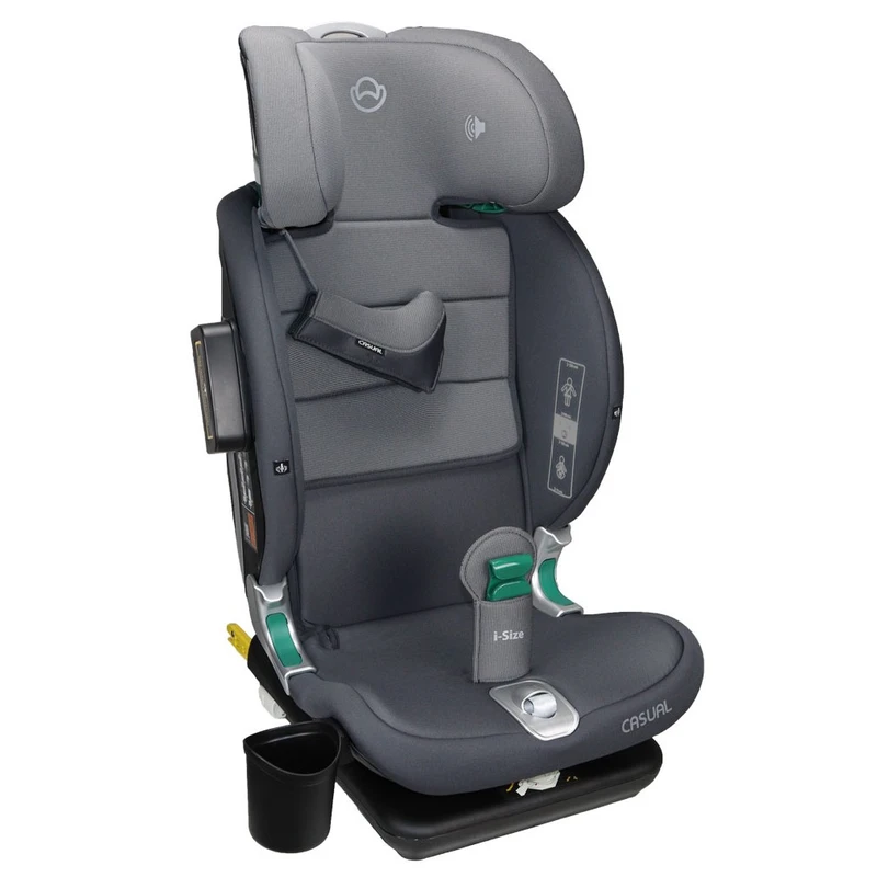 Столче за кола i-size Casual Goldfix Plus, Isofix, 76 - 150 см, 9 - 36 кг, Антрацитно сиво