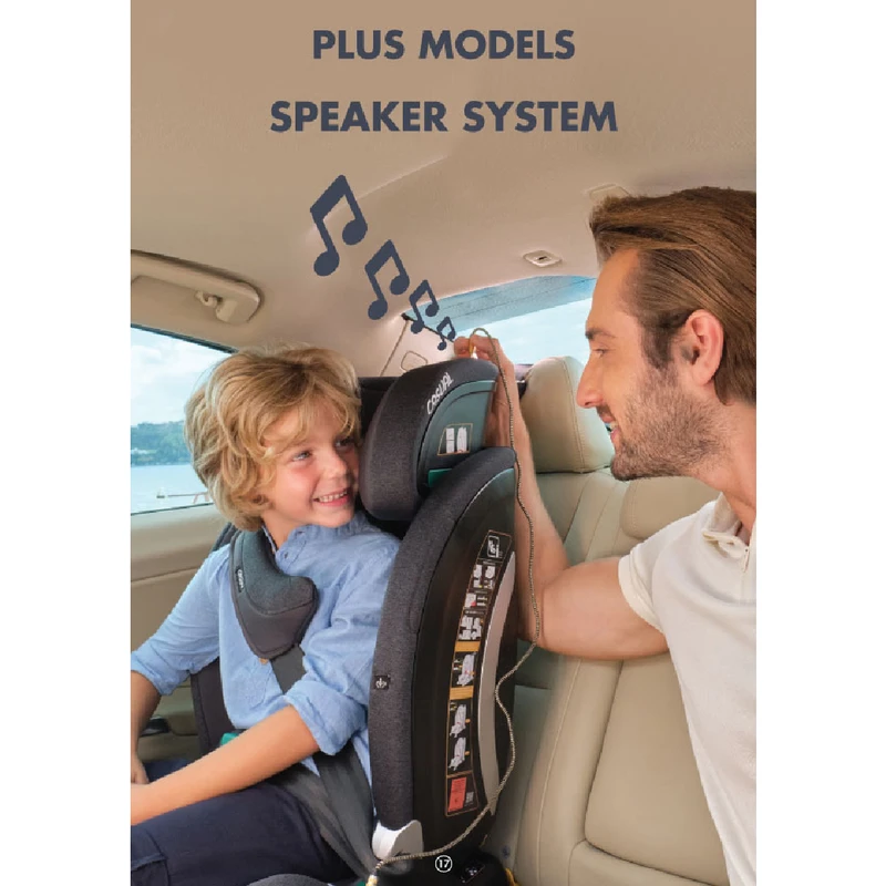 Столче за кола i-size Casual Goldfix Plus, Isofix, 76 - 150 см, 9 - 36 кг, Антрацитно сиво