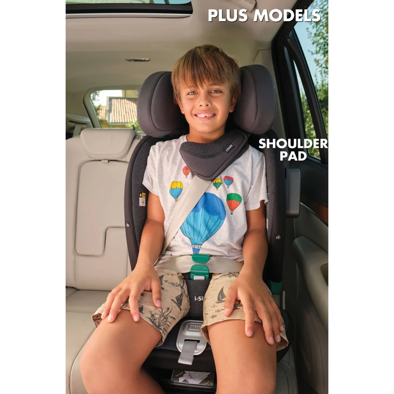 Столче за кола i-size Casual Goldfix Plus, Isofix, 76 - 150 см, 9 - 36 кг, Антрацитно сиво
