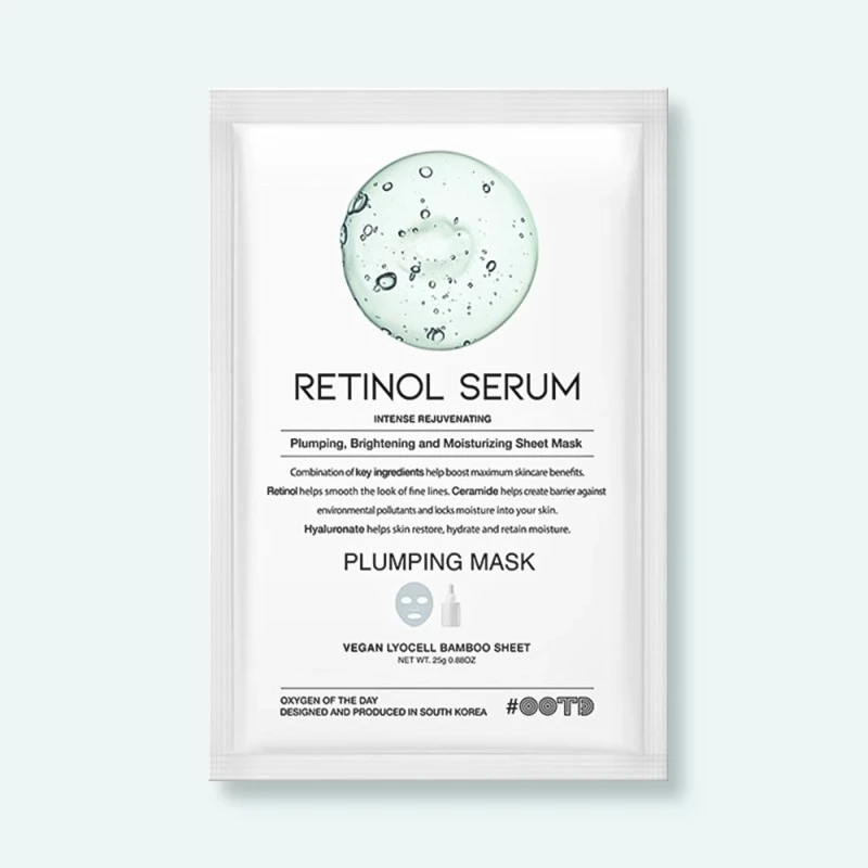 OOTD Retinol Serum Plumping Mask, 25 g