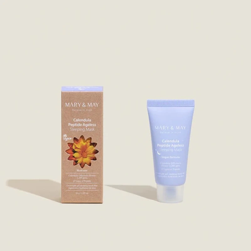 MARY & MAY  Calendula Peptide Ageless Sleeping Mask, 30 g