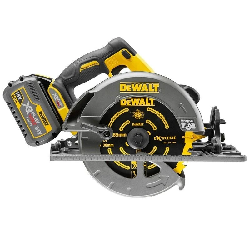 Акумулаторен ръчен циркуляр DEWALT DCS576T2, 54 V, 6 Ah, ф190 мм