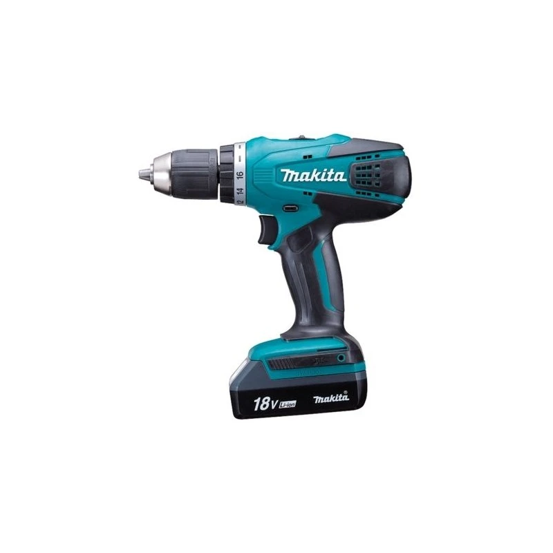 Акумулаторен винтоверт Makita DF457DWE, 18 V, 2 бр. x 1.3 Ah, Куфар