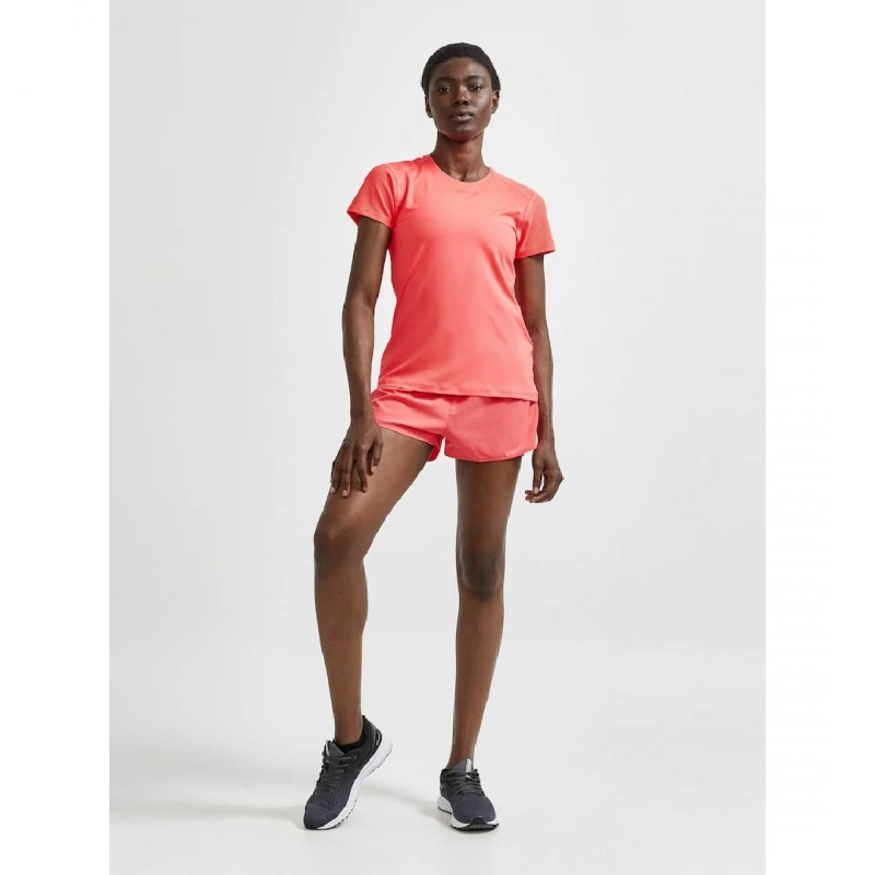 Дамска тениска CRAFT ADV ESSENCE SS SLIM, цвят РОЗОВ, р-р. M