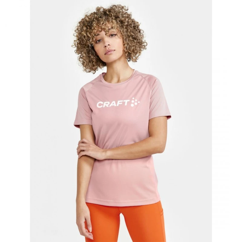 Дамска тениска CRAFT Core Unify Logo, цвят РОЗОВ, р-р. S